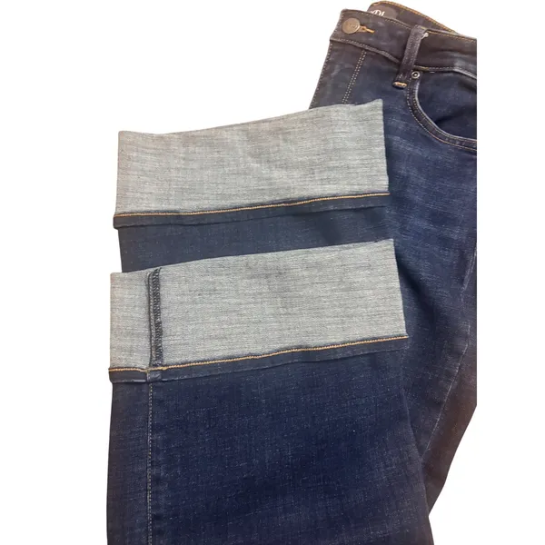 NYDJ Teresa Wide Leg Jeans Womens 8 Blue Excellent Cuffed Lift Tuck High Rise - Image 10