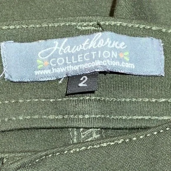Hawthorne‎ Stretch Pointe Pants Size 2 Olive Green - Image 5