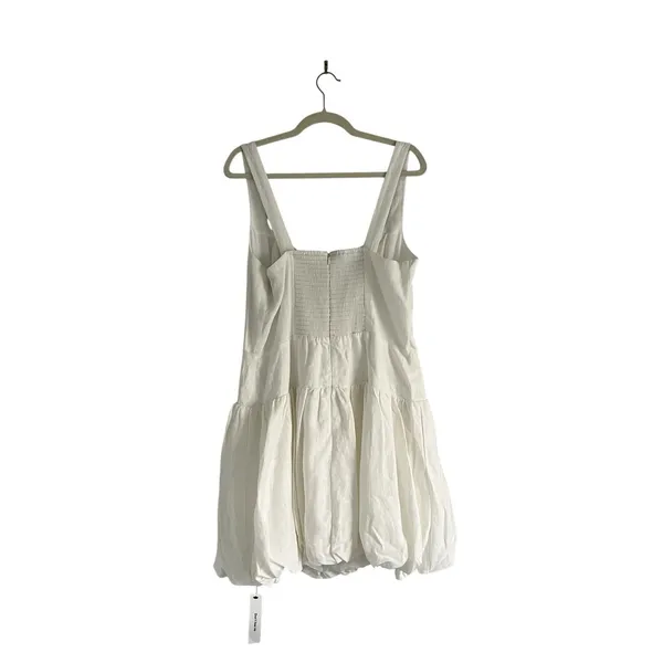 NWT Reformation Delia Linen Dress White Size 12 - Image 4