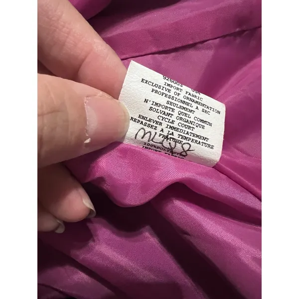 Jessica McClintock for Gunne Sax Dress S Hot Pink Mini Strapless Cocktail Prom - Image 9