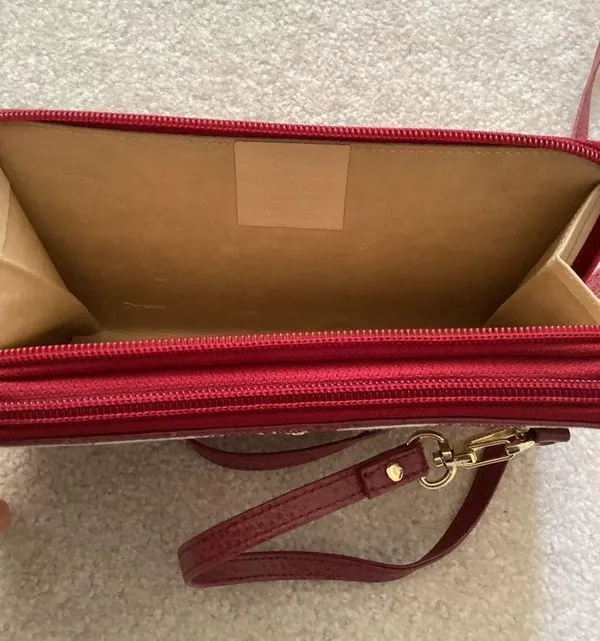 Vivienne Westwood Orb Long Wallet Red Strap Crossbody Bag - Image 10