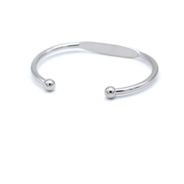 NEW Cuff Bracelet Bangle Bar‎ Rhodium Plated Sterling Silver - Image 3