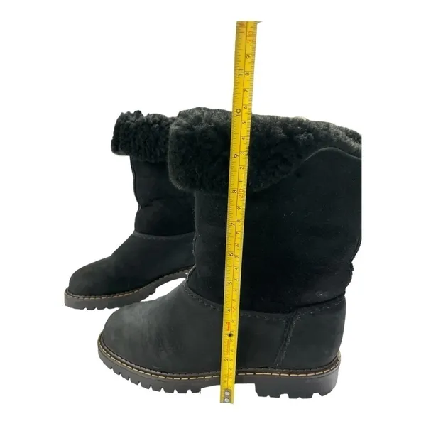 Sorel Suede Shearling Foldover Tall Black Boots Black Size 7M - Image 9