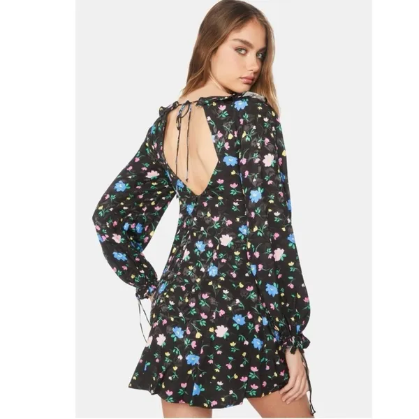 For Love & Lemons Lexi Mini Dress Fliral Coquette Lolita Preppy Whimsy NWT XS S - Image 9