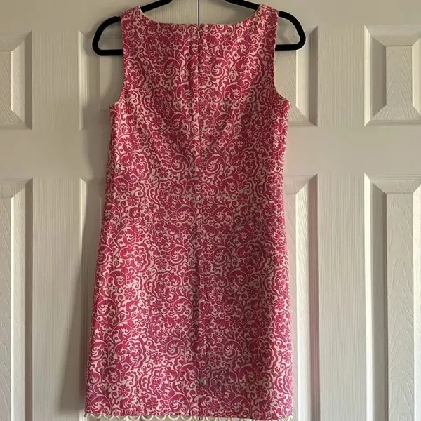 Lily Pulitzer Women’s Daytime Party Pink & Cream Tank Sheath Dress Size 4 - Image 4