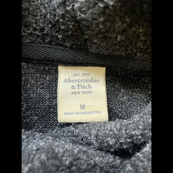 Abercrombie‎ & Fitch Black Gray Turtleneck Sweater Knitted M - Image 2