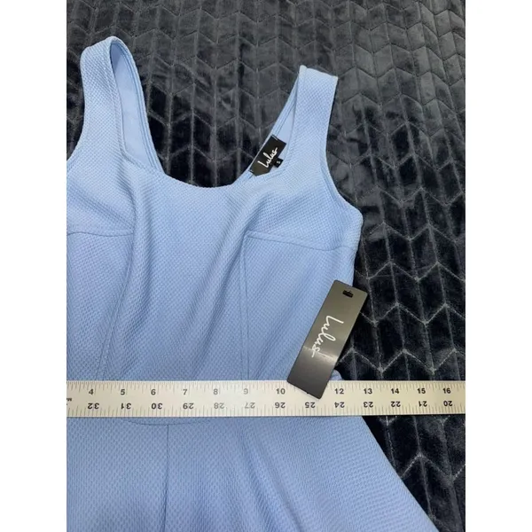 Lulus Home Before Daylight Periwinkle Sleeveless Skater Dress Sz Small NWT - Image 9