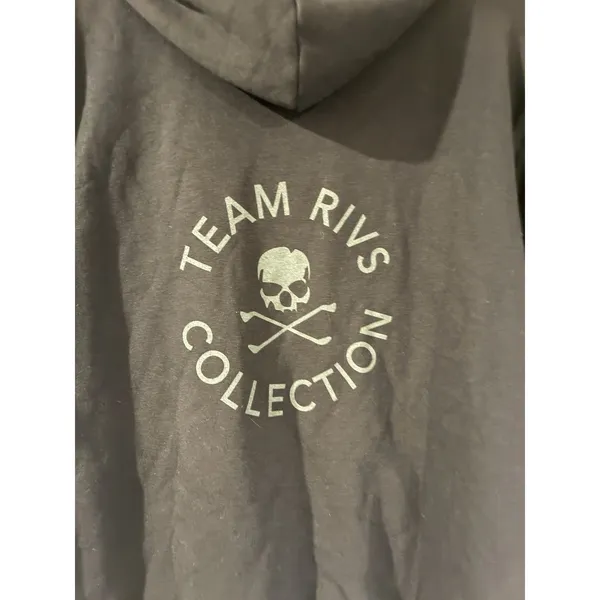 Craft‎ Sportswear Hoodie #TEAMRIVS XL black Black Skull On Back Boston Graffiti - Image 3