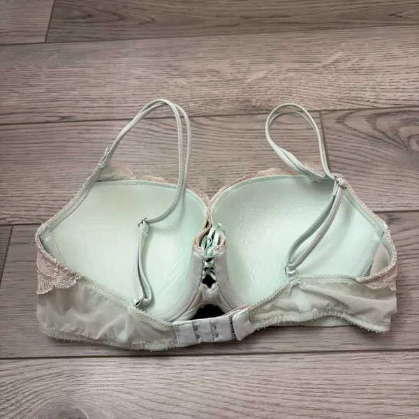 Victoria’s Secret Blue Lace Sequin Very Sexy Bra Size 34C - Image 2