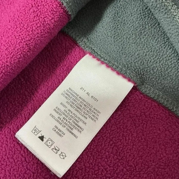 Columbia Half Zip Fleece Pullover Women M Purple Gray Hiking Thumbhole Sweater - Image 4
