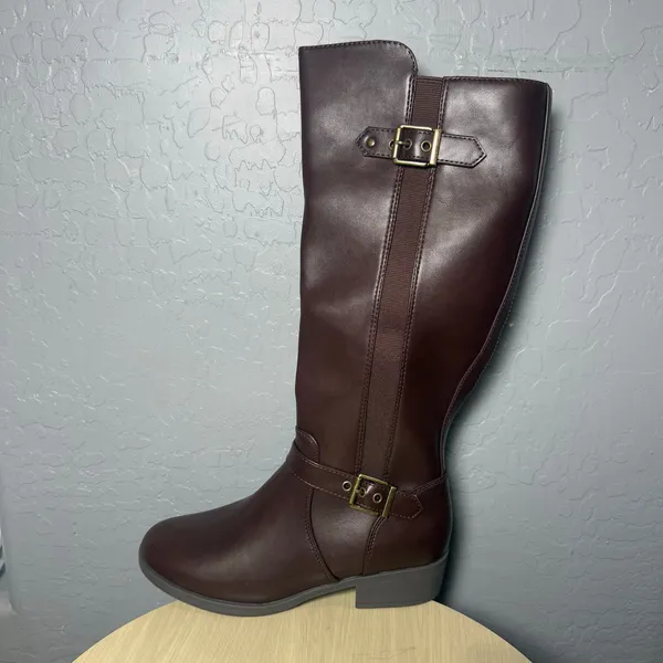 Croft & Barrow Uleen Women's Knee-High Riding Boots, Brown, US 8 - Image 3