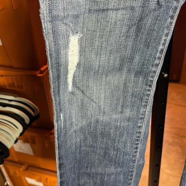 7 For All Mankind Bootcut Jeans Size 28 Distressed Low Rise Medium Wash Denim - Image 5