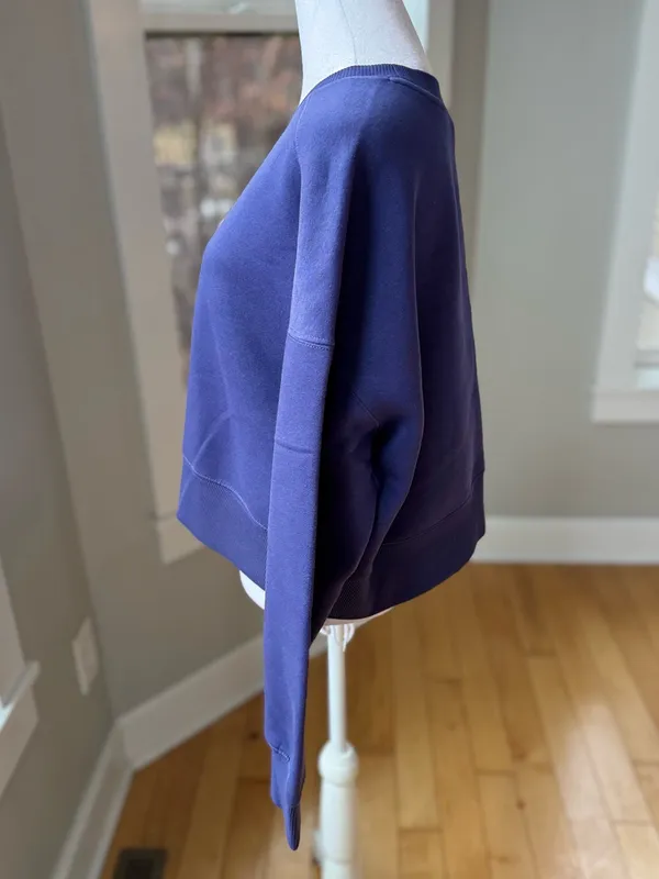 District Purple Cropped Boxy Crewneck Sweatshirt w Tulsa Oklahoma Graphic XL - Image 2
