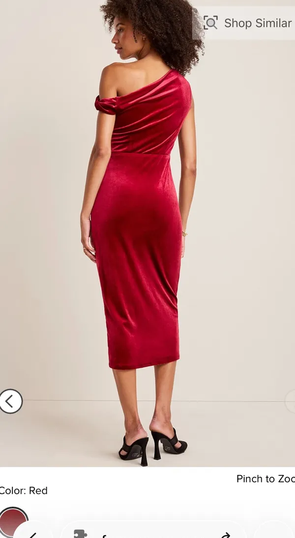 Red Velvet Dress Francesca's - Image 2