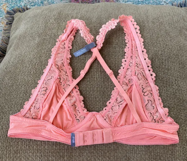Aerie coral cross back underwire bralette - Image 4