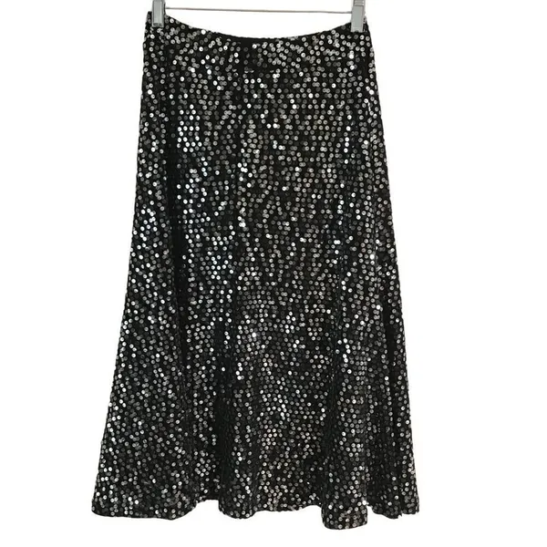Lulu’s black sequin midi skirt Women’s XS NEW‎ - Image 6