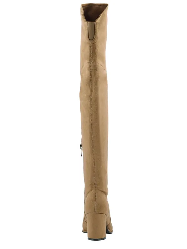Marc Fisher Tan Over-the-Knee Block Heel Boots Size 7 - Image 5