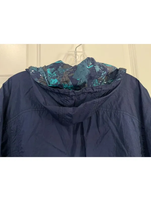 Vintage Nike Windbreaker Jacket Nylon 1/4 Zip Pullover Navy Blue 1990s Women's M - Image 4