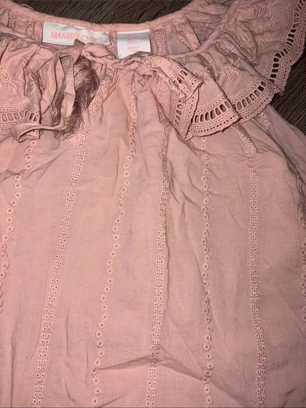 Shabby Chic Pink Eyelet Lace Pajama Set - Image 3