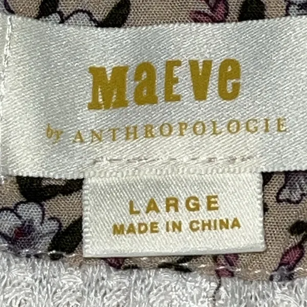 Anthro Maeve Pearson‎ Thermal Waffle Knit Long Sleeve V Neck Top Women Large - Image 7