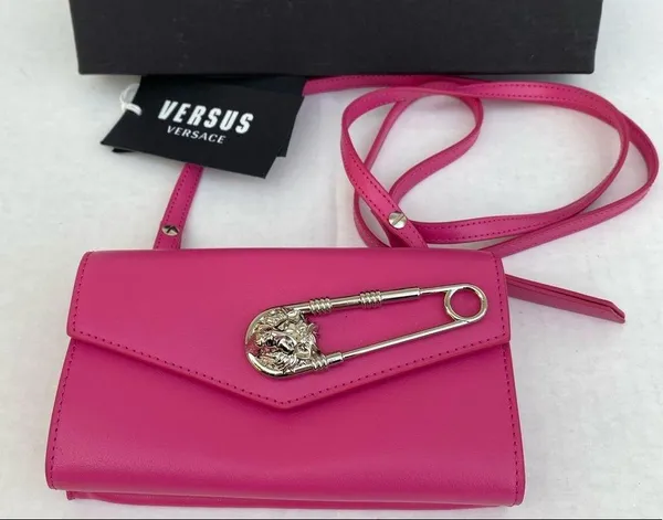 Versus by Versace Pink Leather Wallet Bag w/Medusa - Image 2