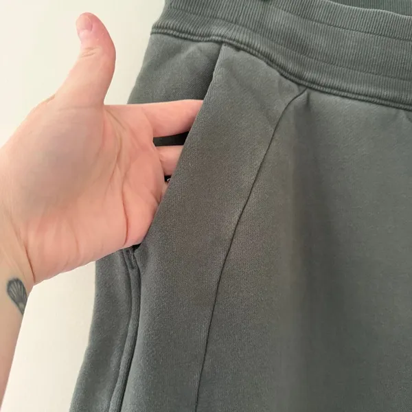 Lululemon Scuba Mid Rise Wide Leg Pant Full Length Green Women's‎ Size 10 - Image 5