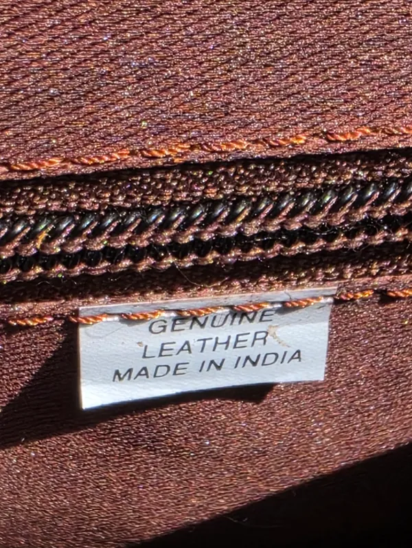 Unique hair on hide Brown Leather Purse Crossbody - Image 6