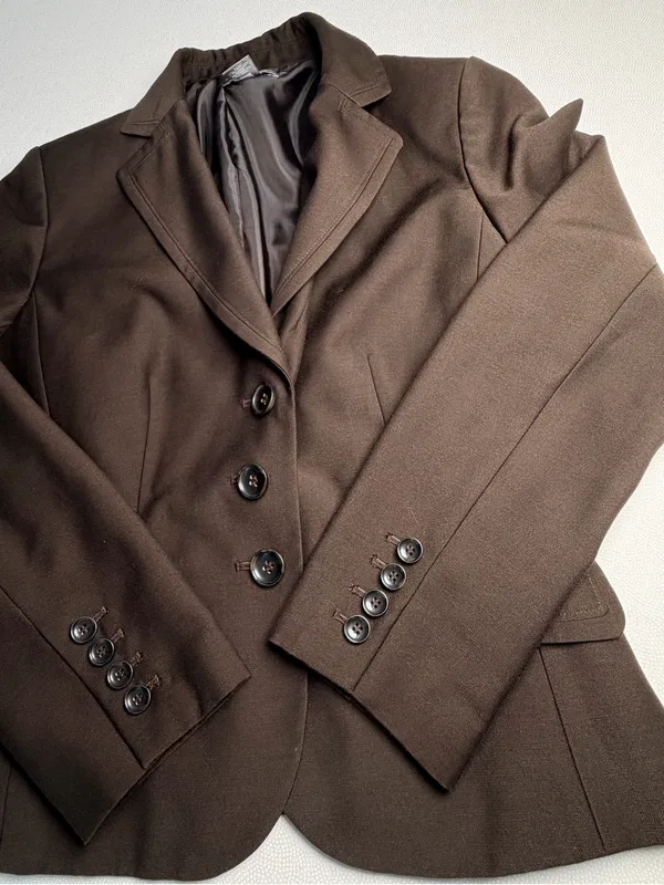 Ann Taylor Petites Women’s 6P Brown Blazer 3 Button Tailored Career Jacket - Image 9