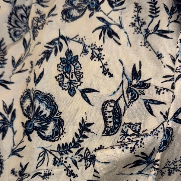 Expressions Blue and Black Flutter Sleeve Sundress‎ Size L - Image 4