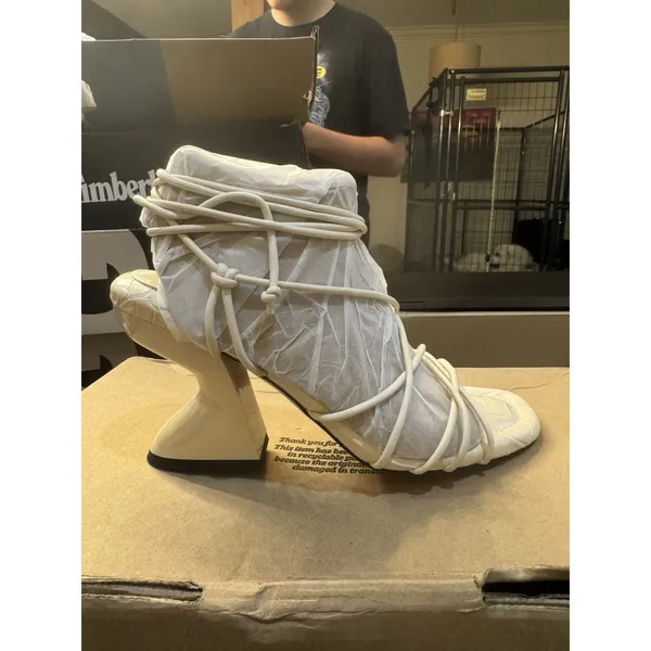 Sam Edelman Circus‎ Blanche Sandal Ivory Womens Size 6.5 Croc Embossed - Image 2