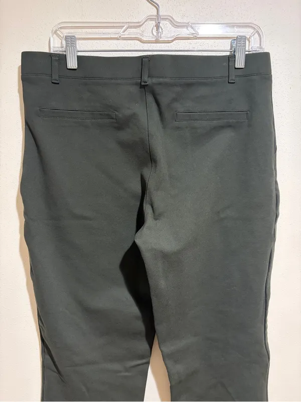 Quince Ultra-Stretch Ponte Straight Leg Pants Olive Green Size Large - Image 12