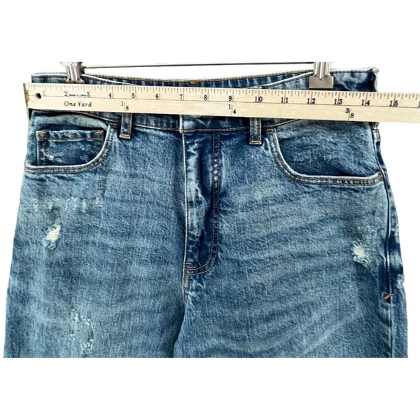 Pilcro Jeans Women 25 Blue‎ Distressed Mom High Rise Denim Stretch Festival - Image 5