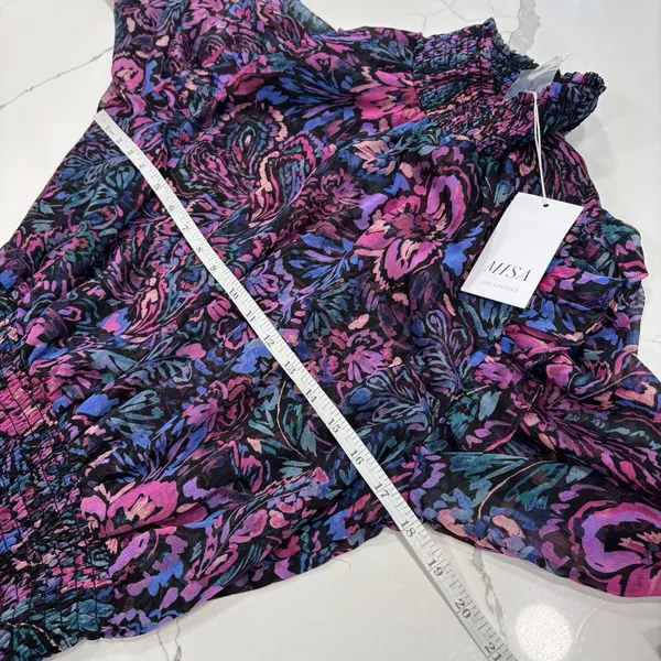 Misa Los Angeles Dress Size Large Sheer Smocked Mini Purple New With Tags - Image 8