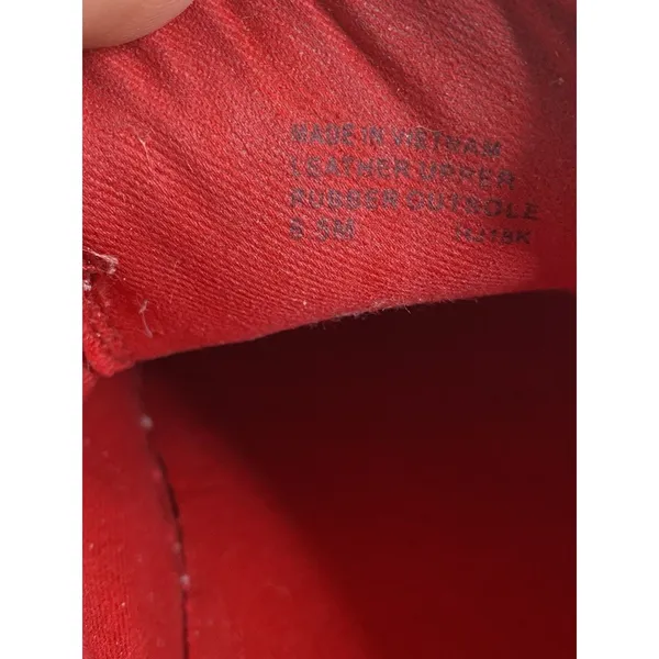 Michael Kors Womens Poppy Graphics Logo Sneaker Shoes Red/White Size 6.5 Leather - Image 7