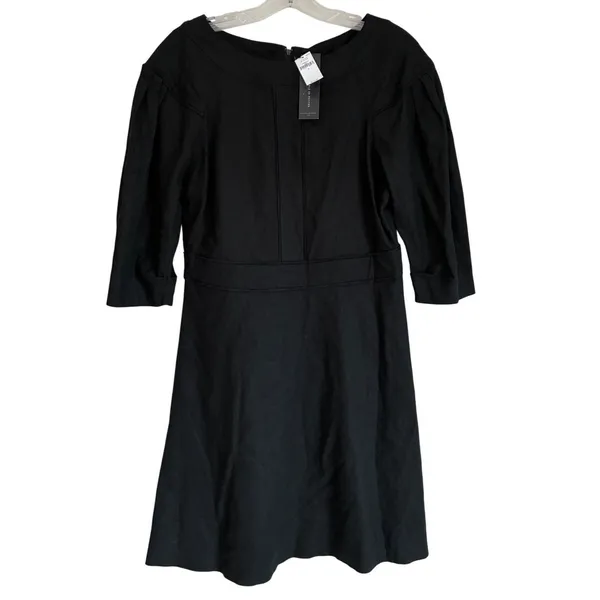 Banana‎ Republic Factory Womens 4 Black Linen Blend Boat Neck Mini Dress NWT - Image 10