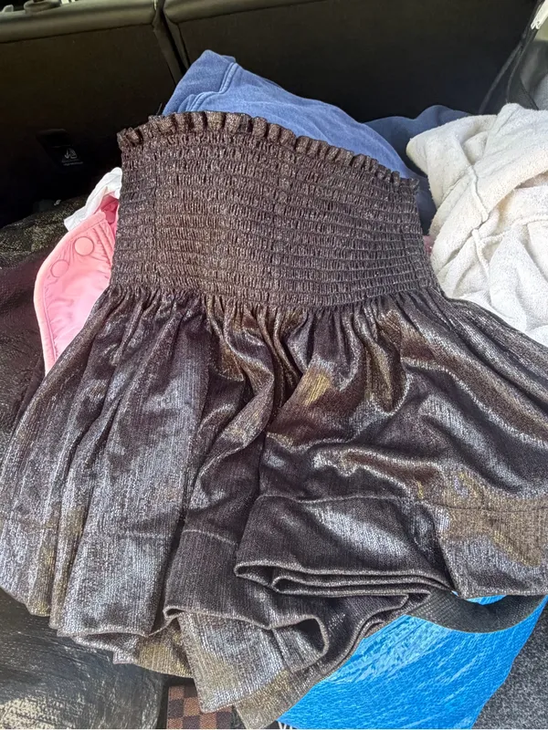 Queen of Sparkles black metallic shorts - Image 3