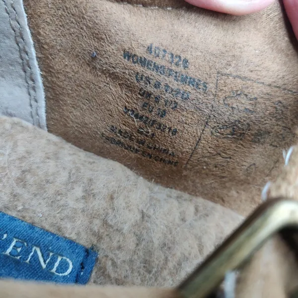 Tan Suede Mary Janes by Lands end sz 8 - Image 7