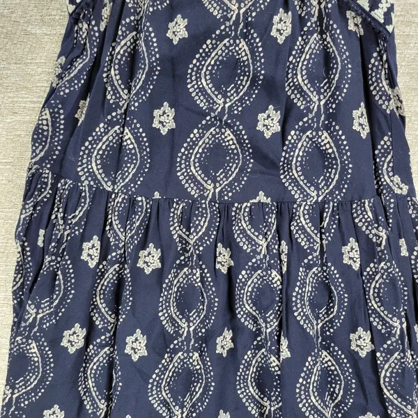 Abercrombie & Fitch Maxi Dress Womens XS Navy Racerback Tiered Empire Babydoll - Image 11