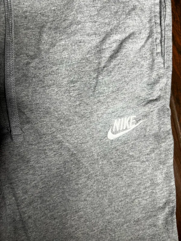 Nike Gray Straight Leg Sweatpants Small White Embroidered Logo Women’s Pants - Image 2