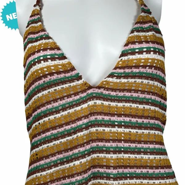 Wild Fable Sunset Crochet Cover Up Swim Dress Size Large NWT Adjustable - Image 2