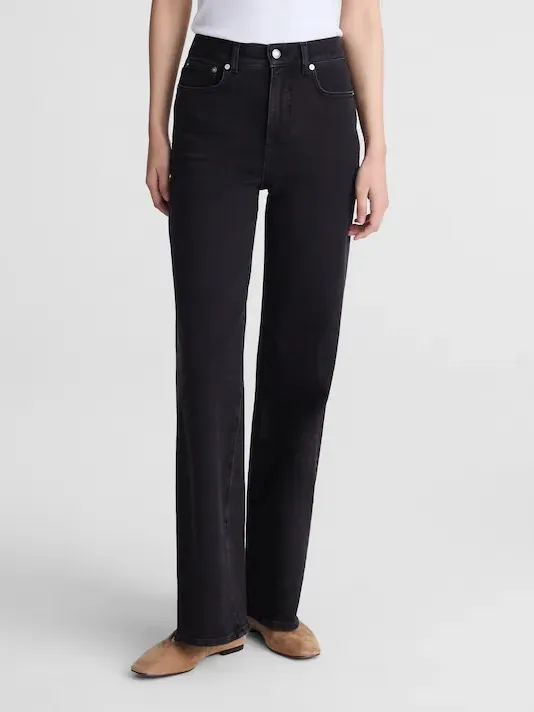 Madewell The Wide-Leg Jean in Super Stretch Denim black women’s Size 32 NWT - Image 2