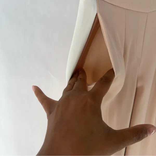 Aritzia Babaton Conan Blush Pink Stretch Crepe Pull On Side Stripe Tapered‎ Crop Pants 0 - Image 6