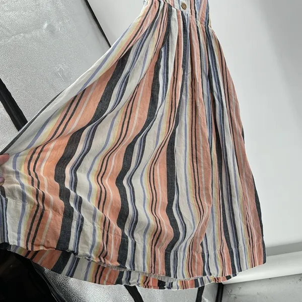 Free People Lilah Pleated Tube Midi Dress cotton summer lightweight adjustable - Image 4