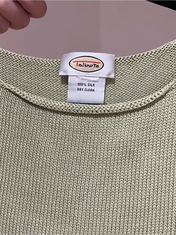 Talbots Green Knit Sleeveless Top - Image 2