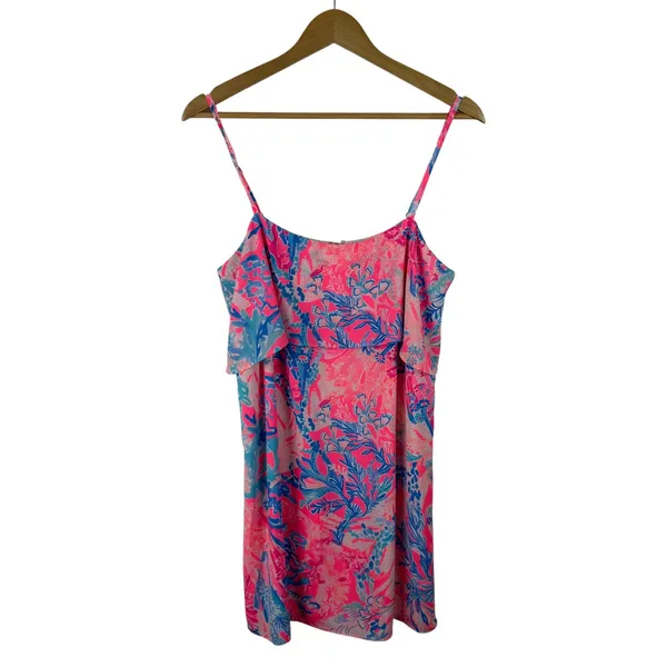 Lilly Pulitzer Lexi Slip Dress Medium Light Pascha Pink Preppy Tropical Resort - Image 3