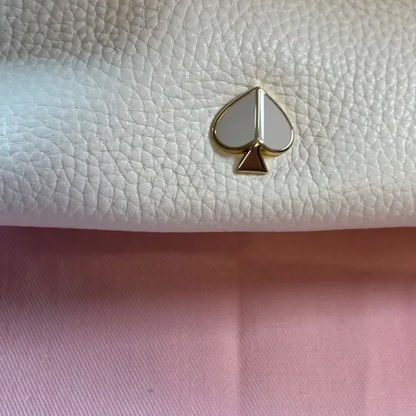 Kate Spade New York White‎ Pebbled Leather Shoulder Bag Hobo with Dust Bag - Image 3