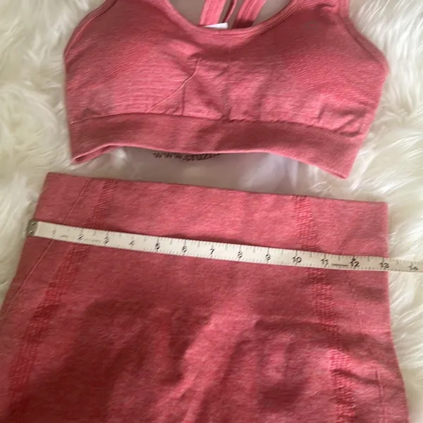 La Cruz pink high-,waisted activewear set New in package - Image 6