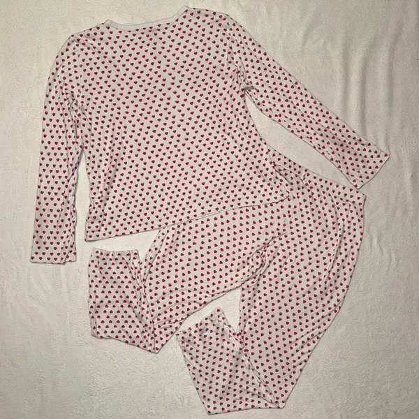 Roller Rabbit Pink Hearts Pajama Set size Adult XS - Image 7
