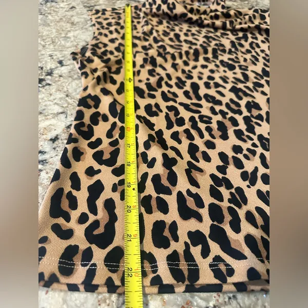 Ninewest Size Large Leopard Print Mock Neck Tank Top New NWT SZ L - Image 5