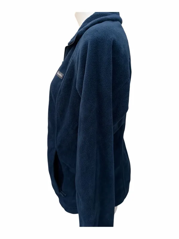 Columbia Women’s Dark Navy Full-Zip Fleece Jacket Pockets - Image 5